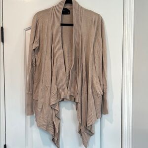 Olive & Olivia Women's Tan Open Front Cardigan Sweater Size Large